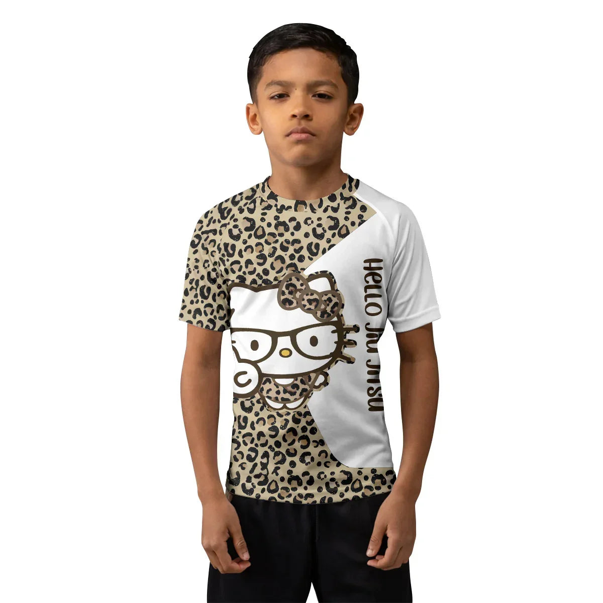 Cheetah Hello Kitty Kids Rash Guard
