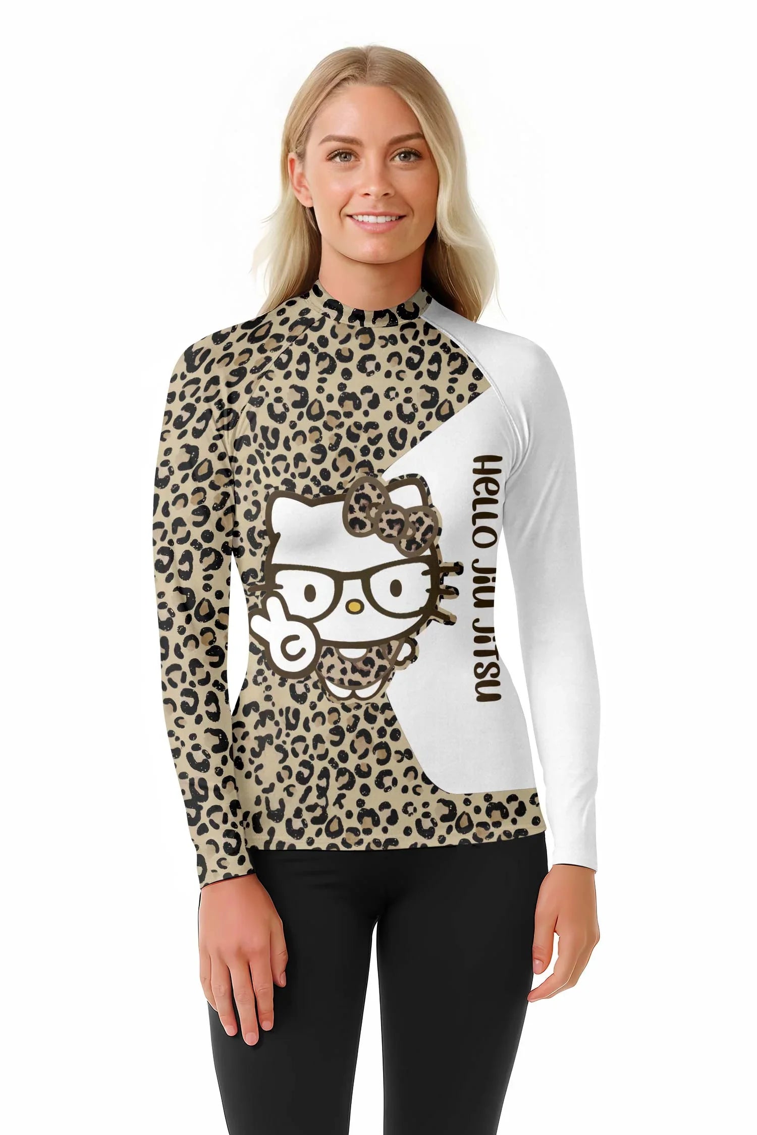Cheetah Hello Kitty Rash Guard