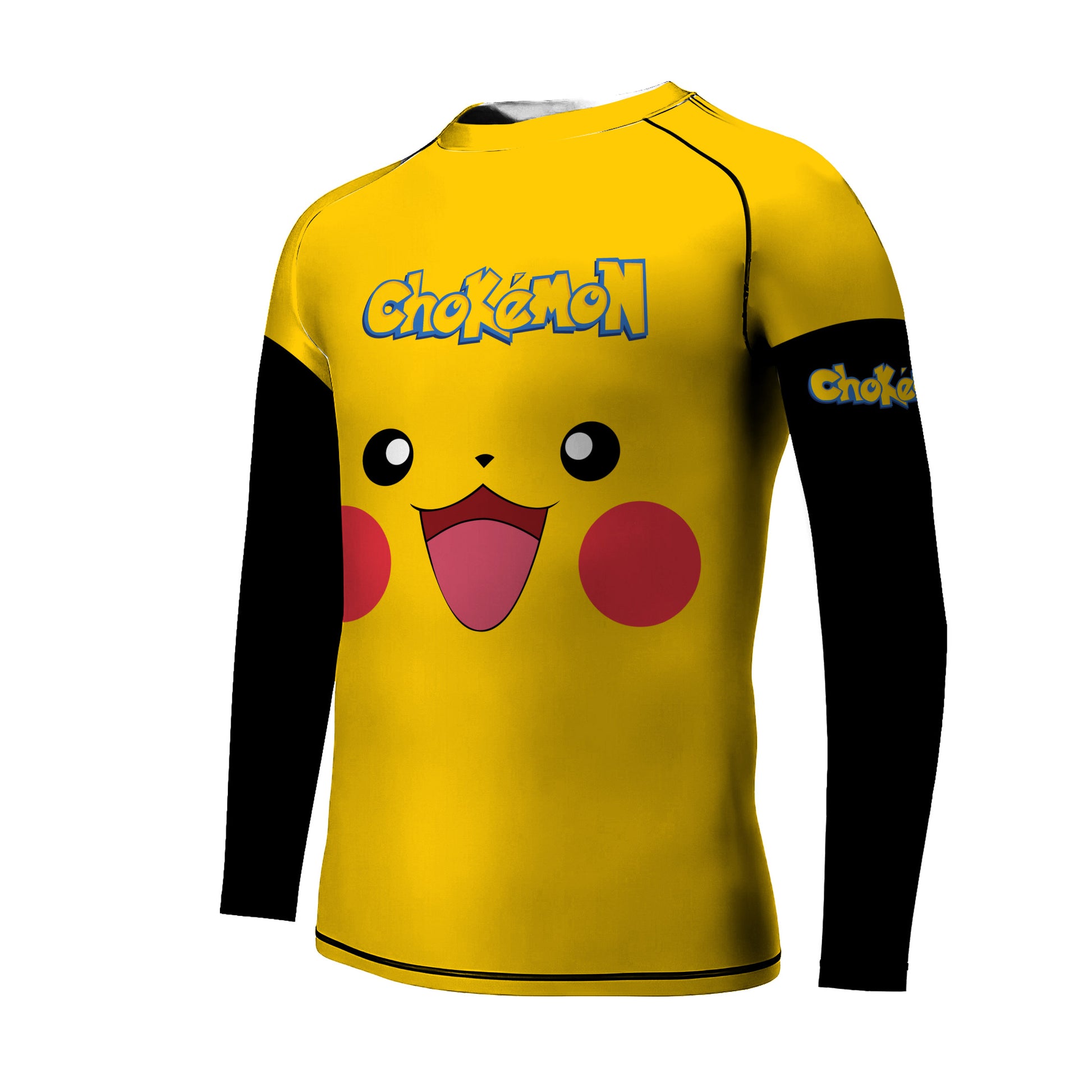 Chokemon Pikachu Face Kids Rash Guard