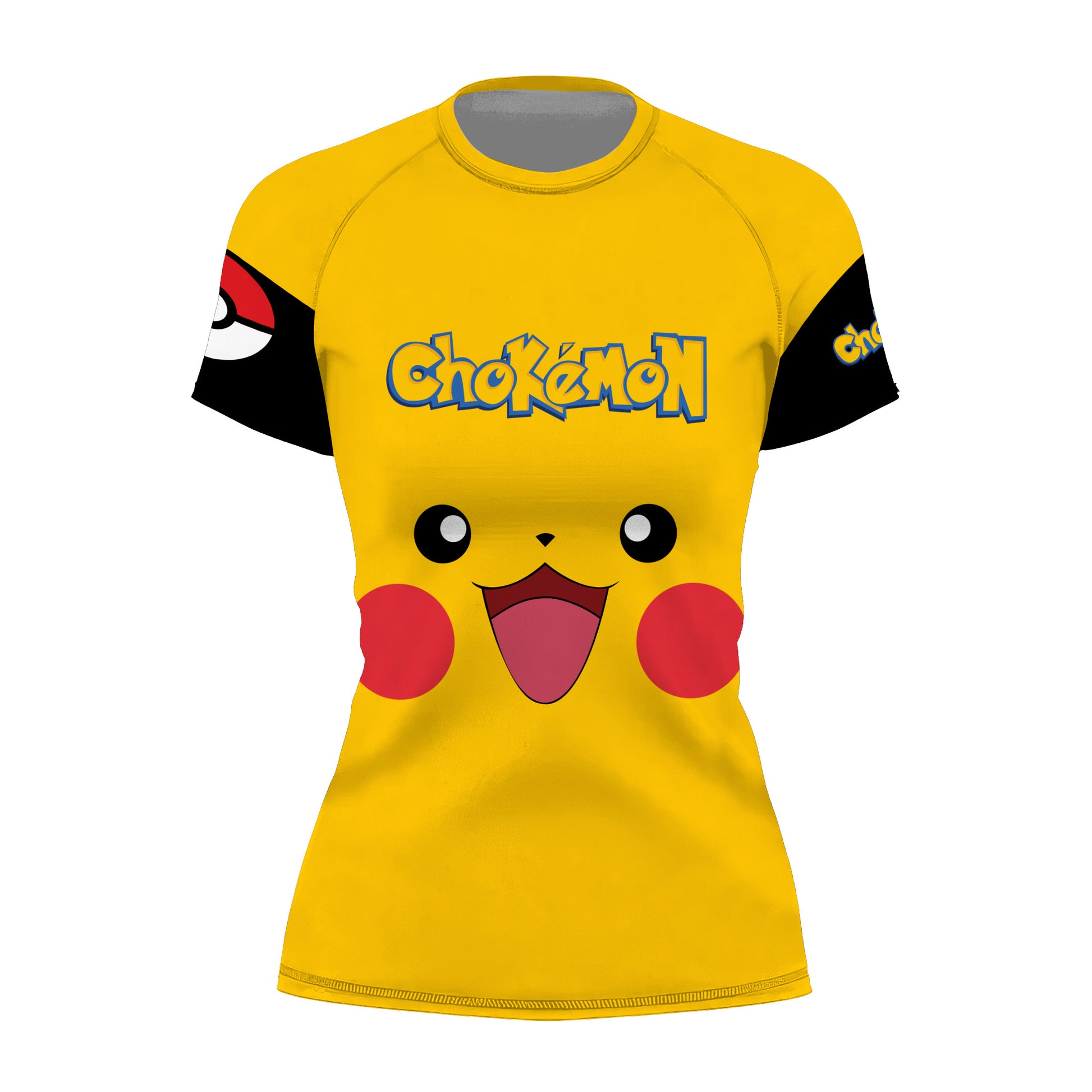 Chokemon Pikachu Face Rash Guard