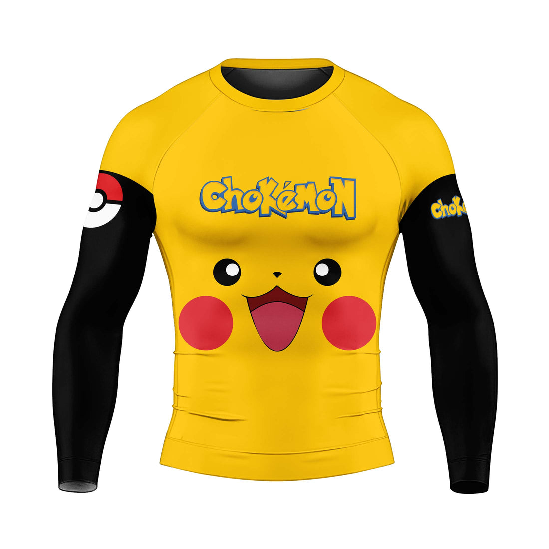Chokemon Pikachu Face Rash Guard
