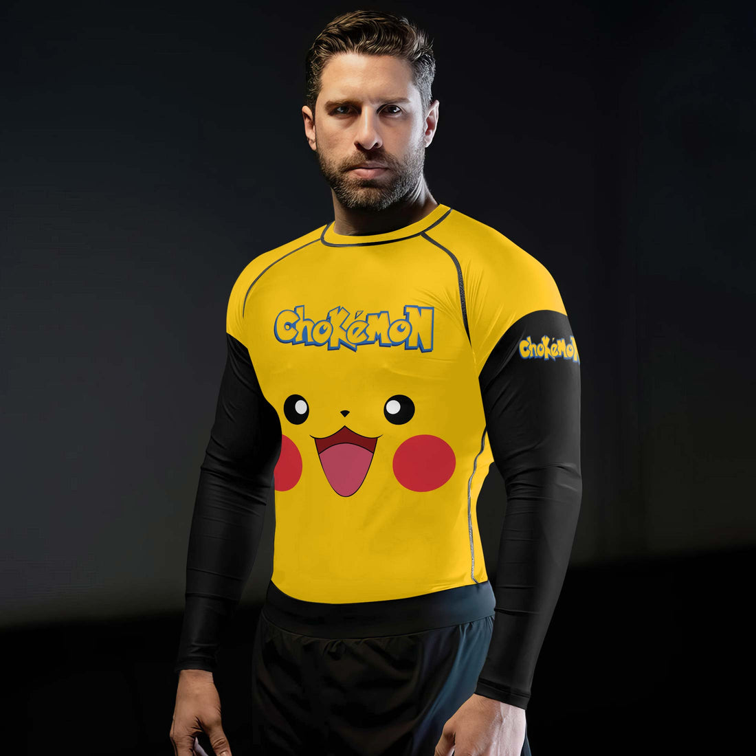 Chokemon Pikachu Face Rash Guard