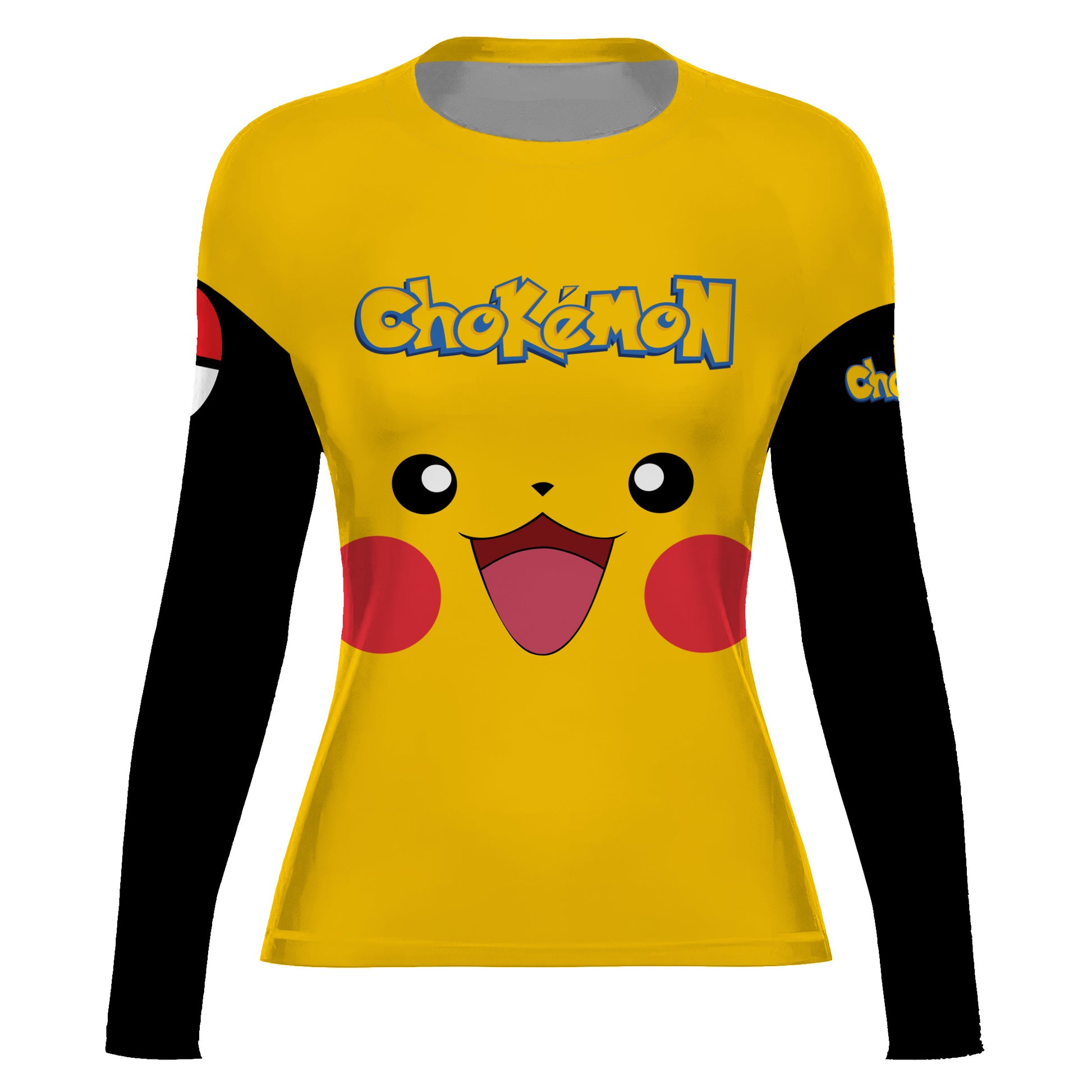 Chokemon Pikachu Face Rash Guard