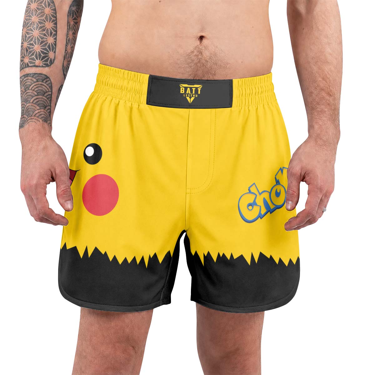 Chokemon Pikachu Face Grappling Shorts