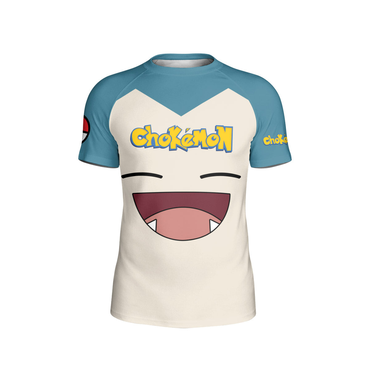Chokemon Snorlax Face Kids Rash Guard