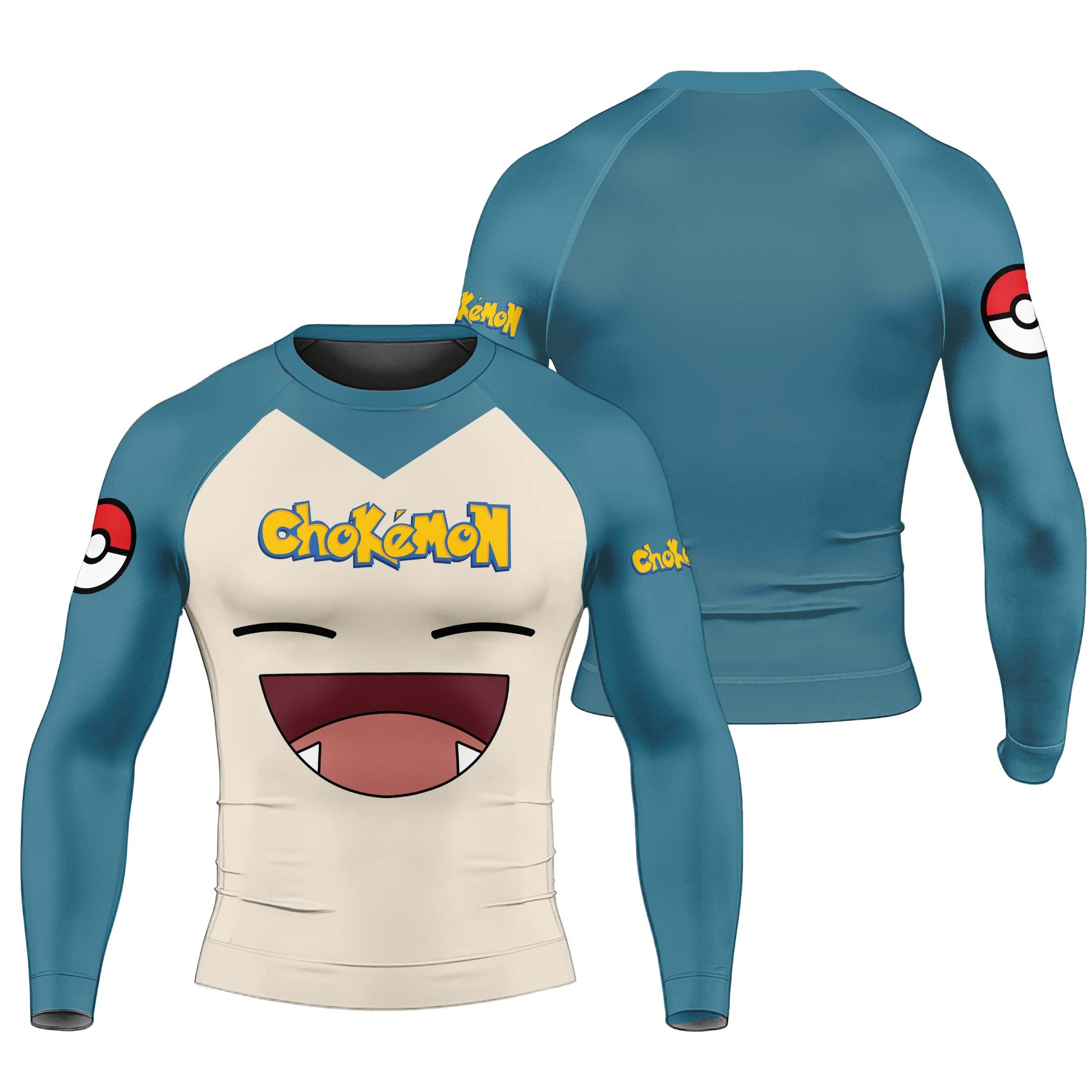 Chokemon Snorlax Face Rash Guard