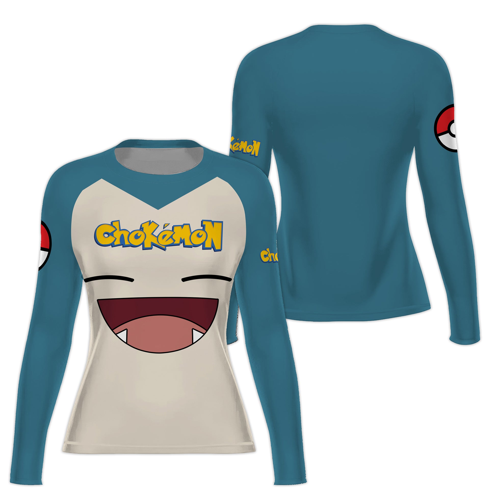 Chokemon Snorlax Face Rash Guard