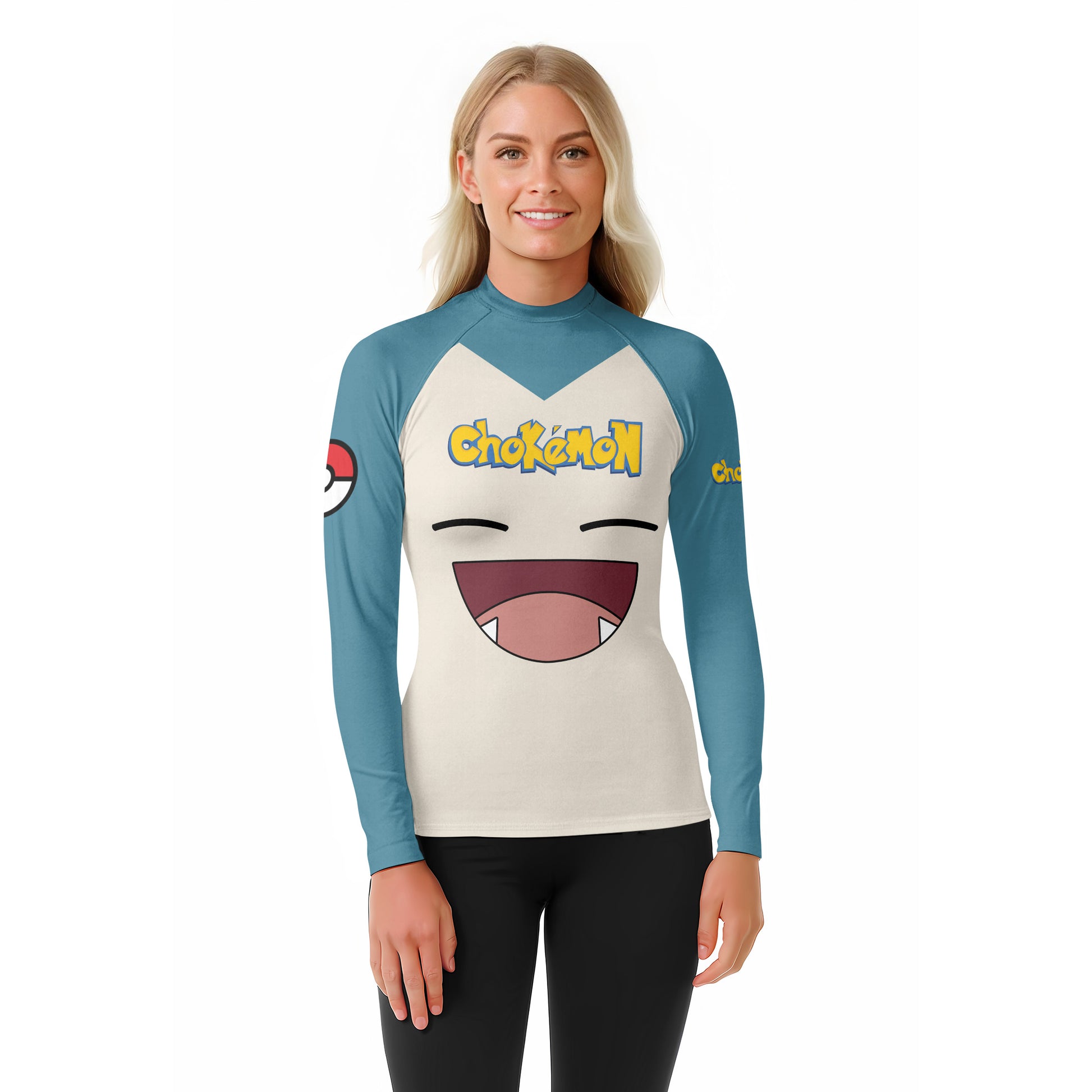 Chokemon Snorlax Face Rash Guard