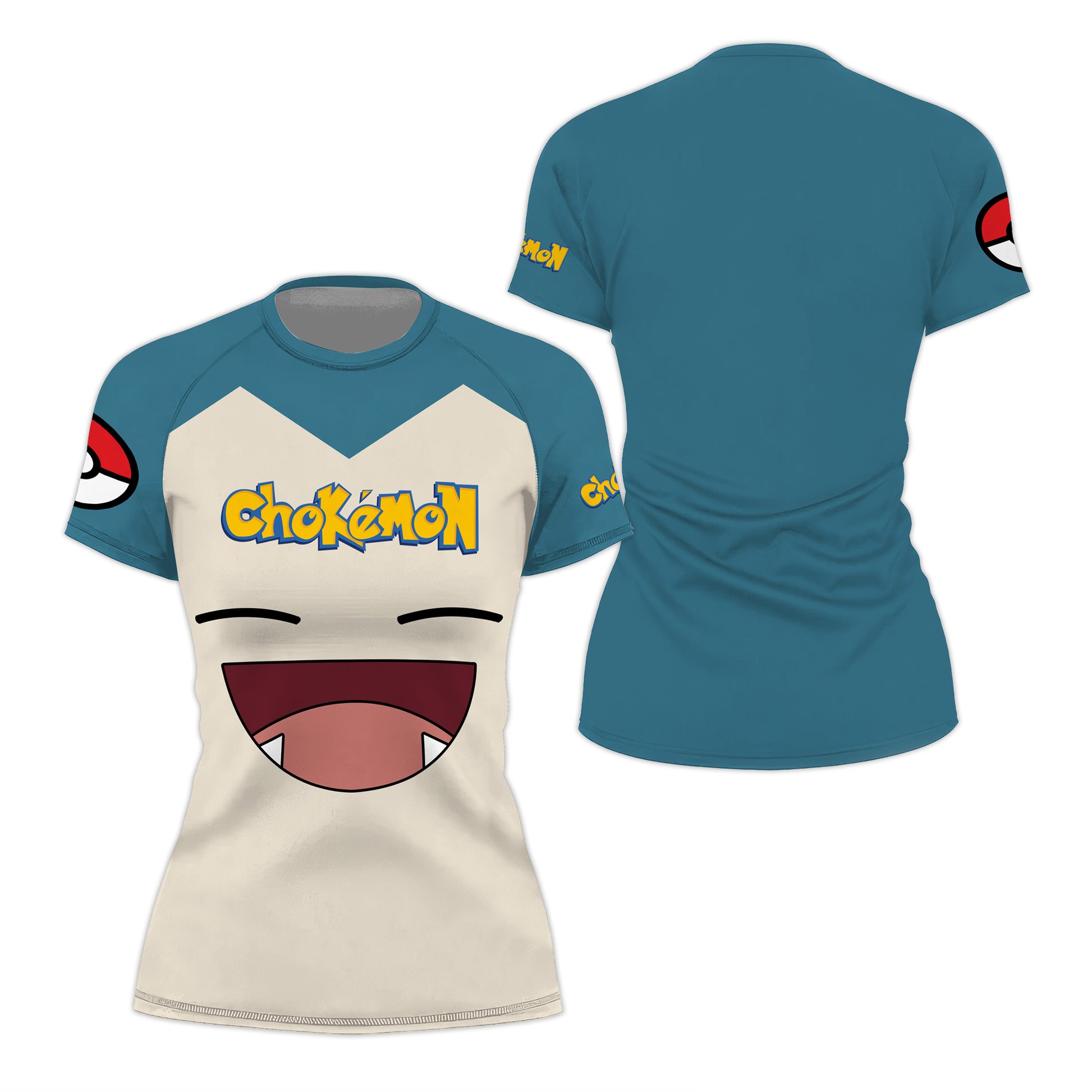 Chokemon Snorlax Face Rash Guard