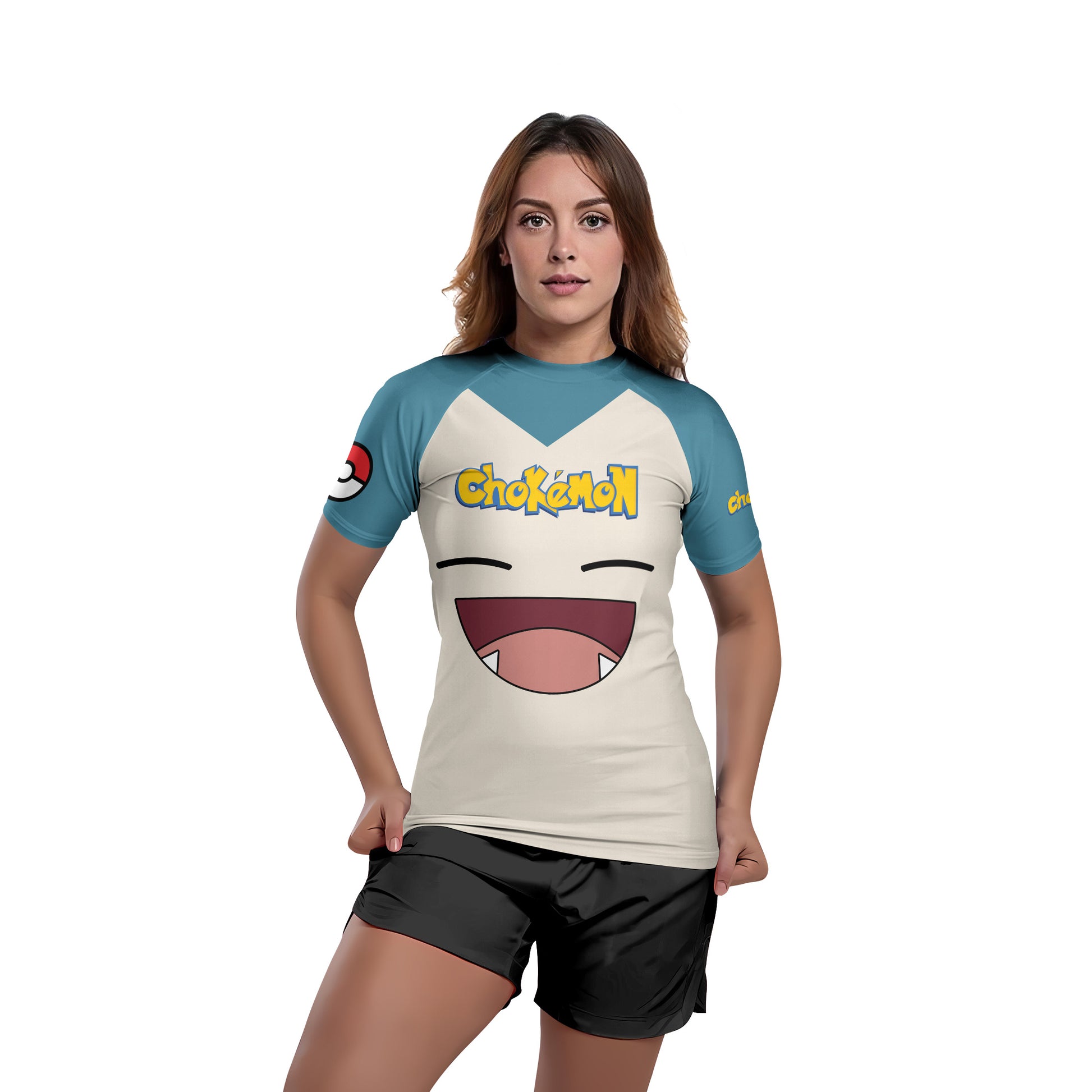 Chokemon Snorlax Face Rash Guard