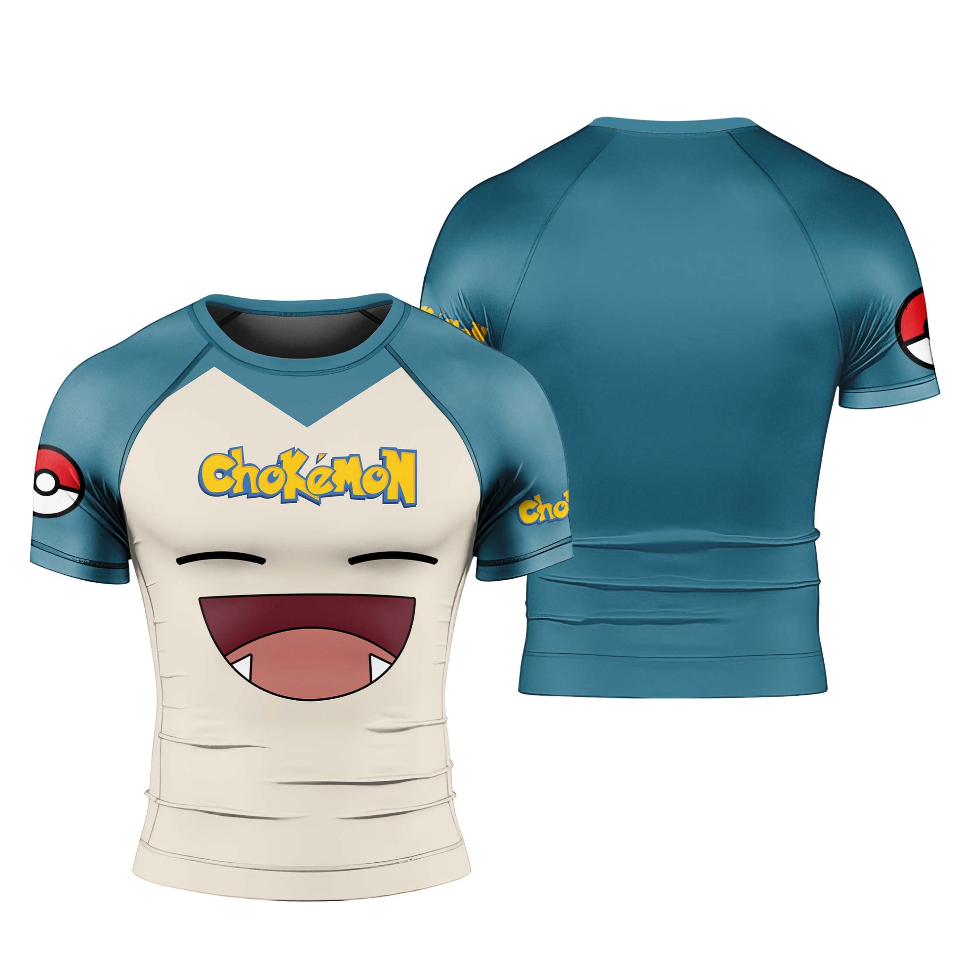 Chokemon Snorlax Face Rash Guard