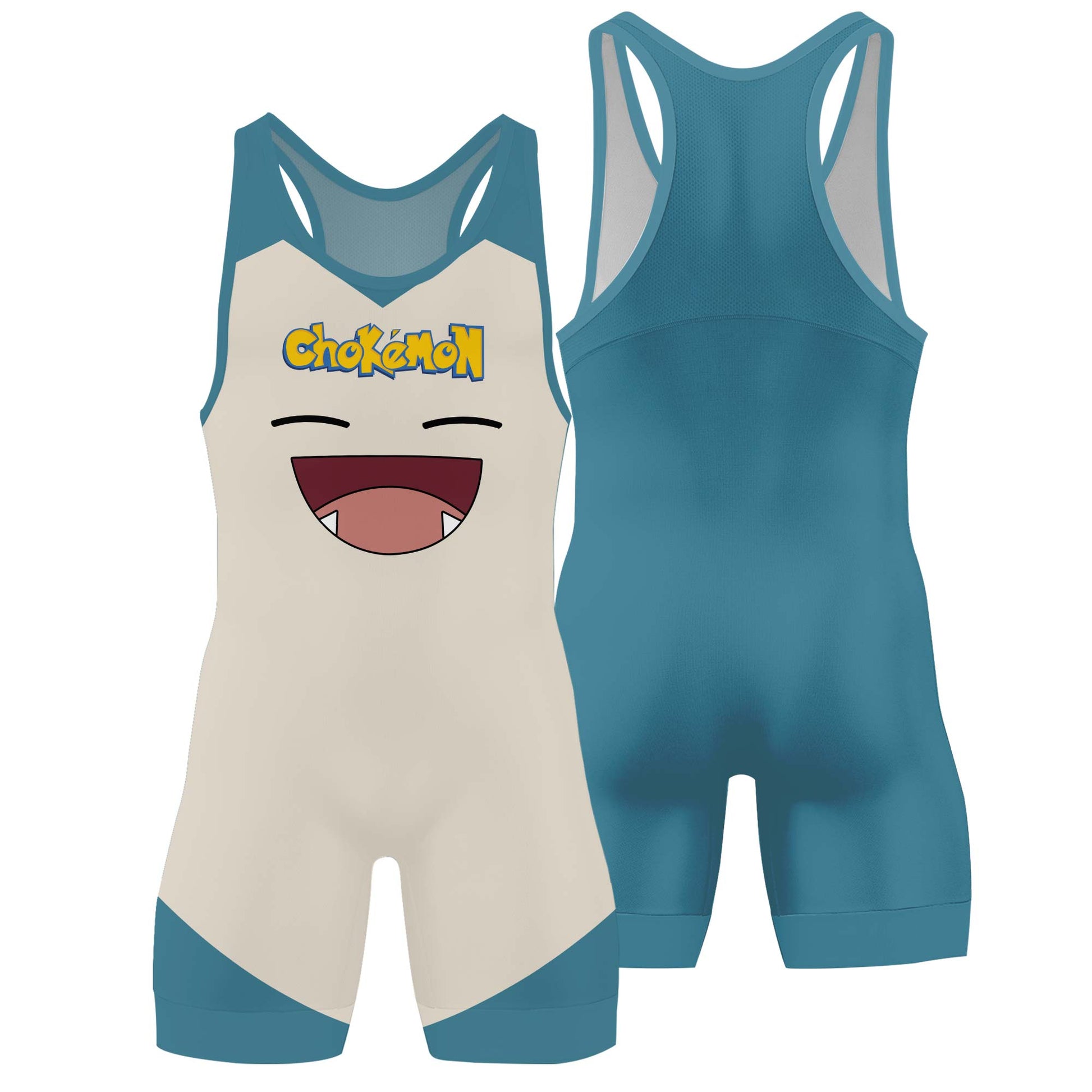 Chokemon Snorlax Face Wrestling Singlet
