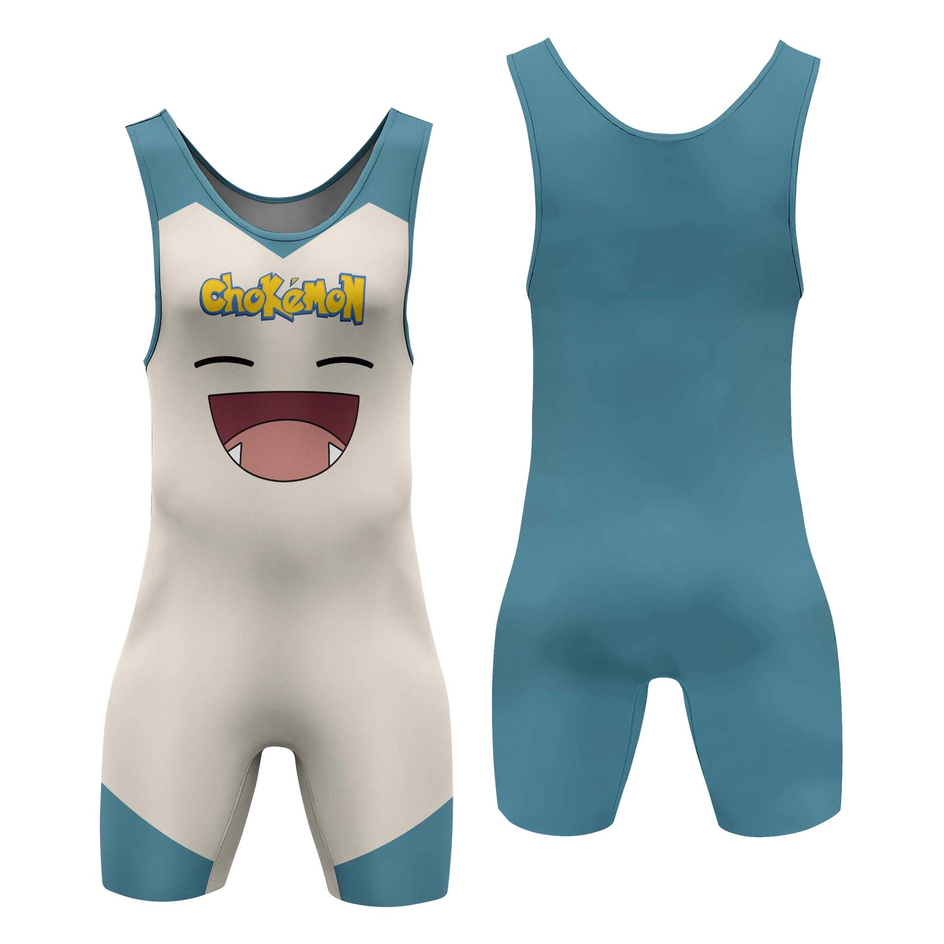 Chokemon Snorlax Face Wrestling Singlet