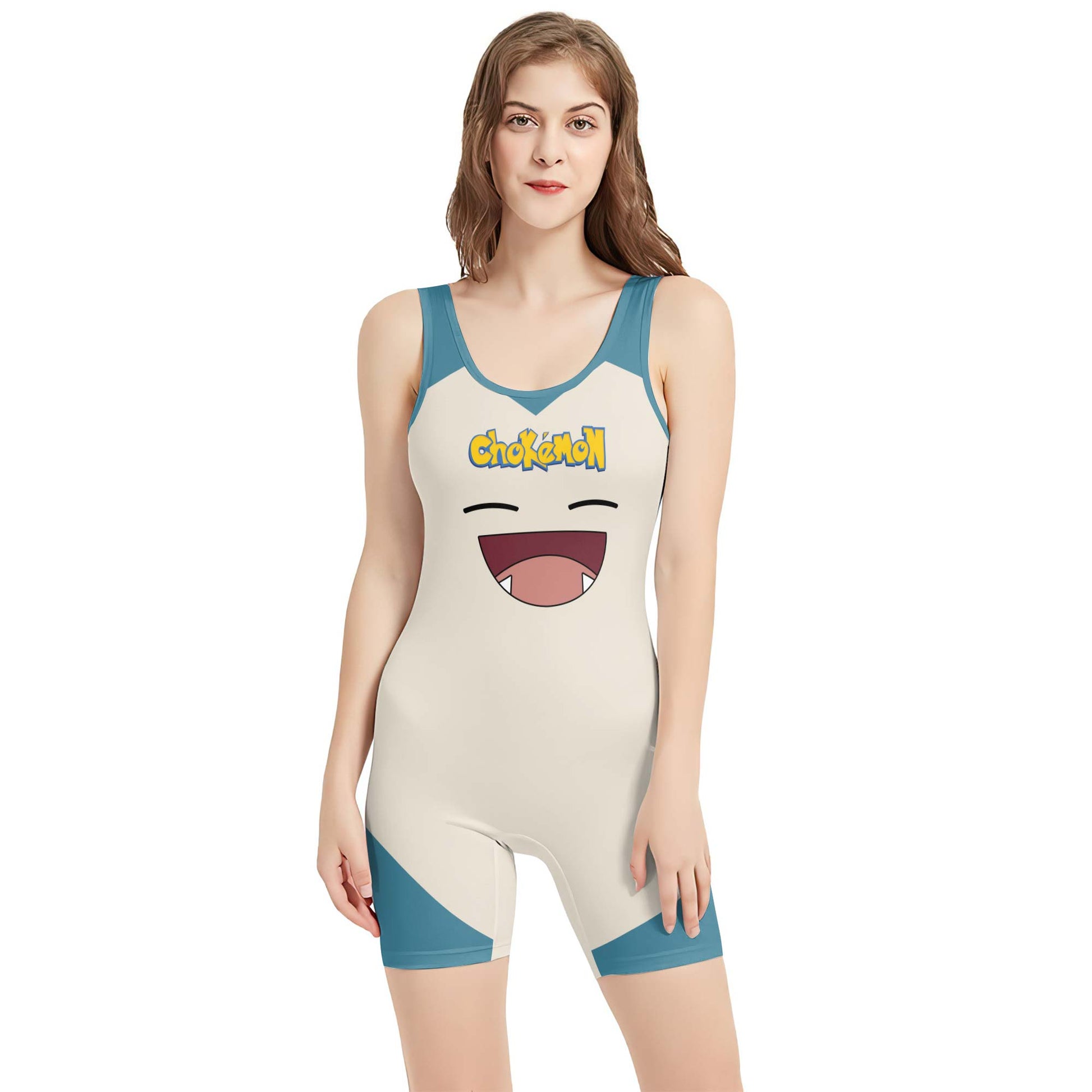 Chokemon Snorlax Face Wrestling Singlet