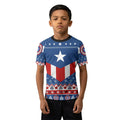 Christmas Captain America Kids Rash Guard