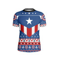 Christmas Captain America Kids Rash Guard
