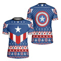 Christmas Captain America Kids Rash Guard