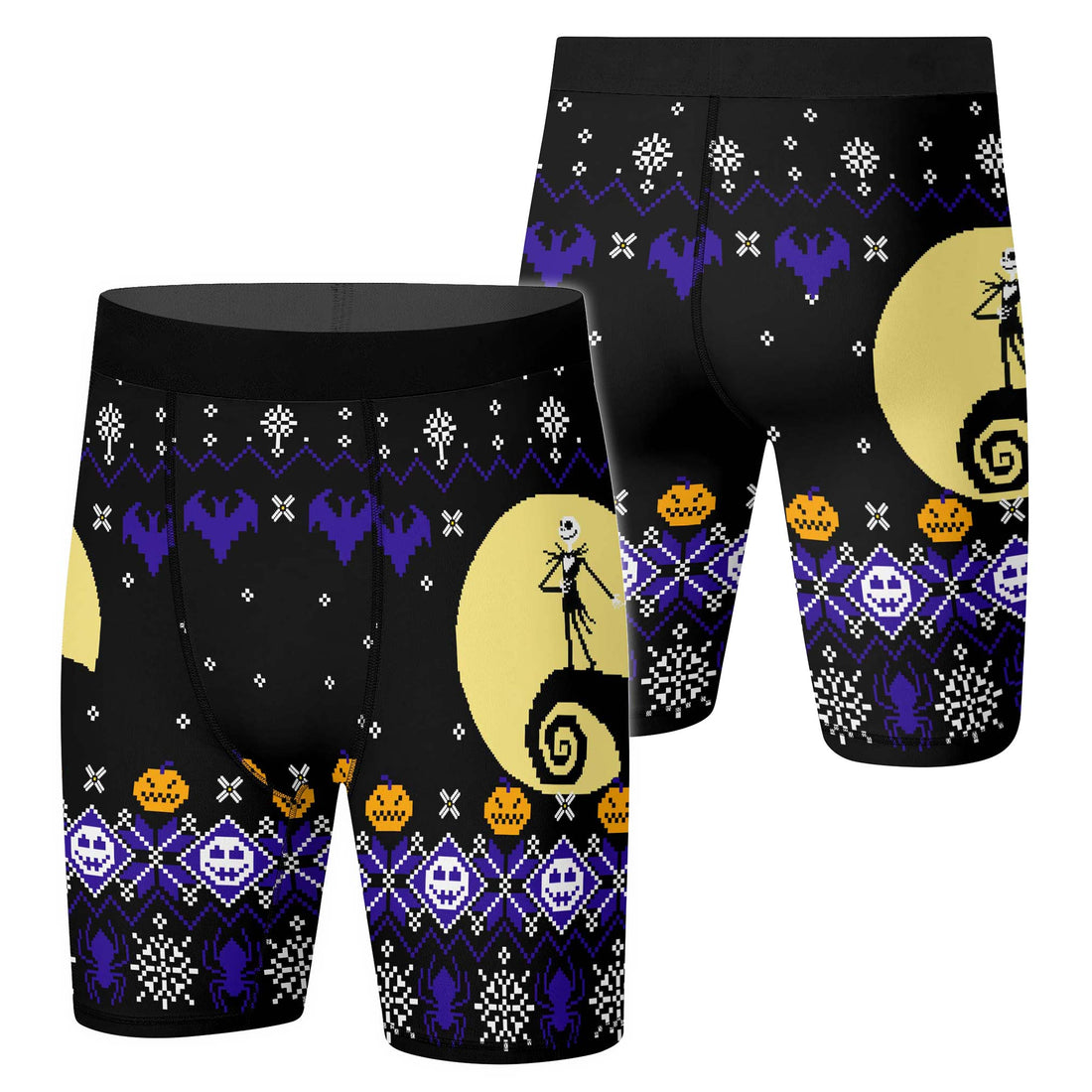Christmas Jack Skellington Blue Compression Shorts