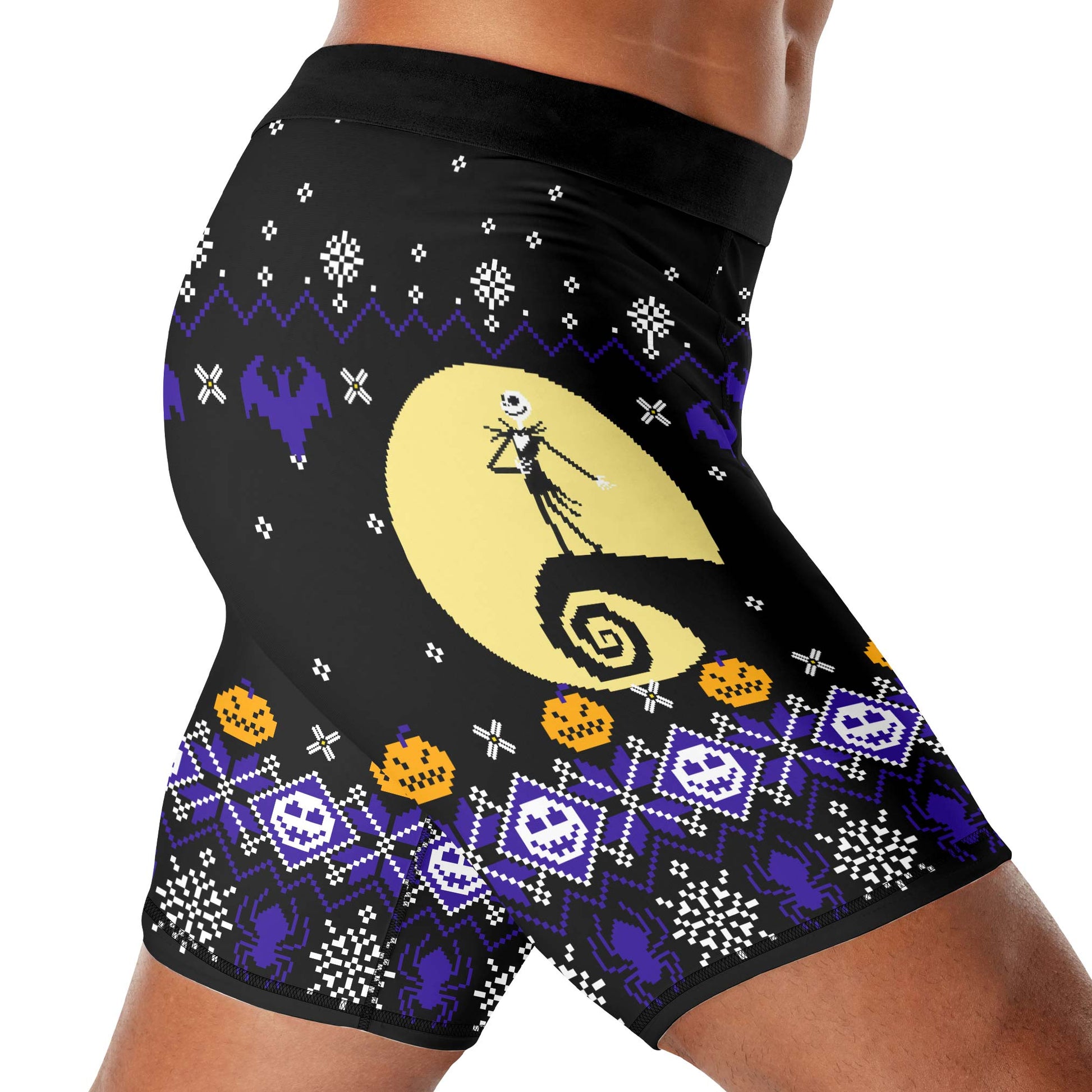 Christmas Jack Skellington Blue Compression Shorts