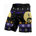 Christmas Jack Skellington Blue Fight Shorts