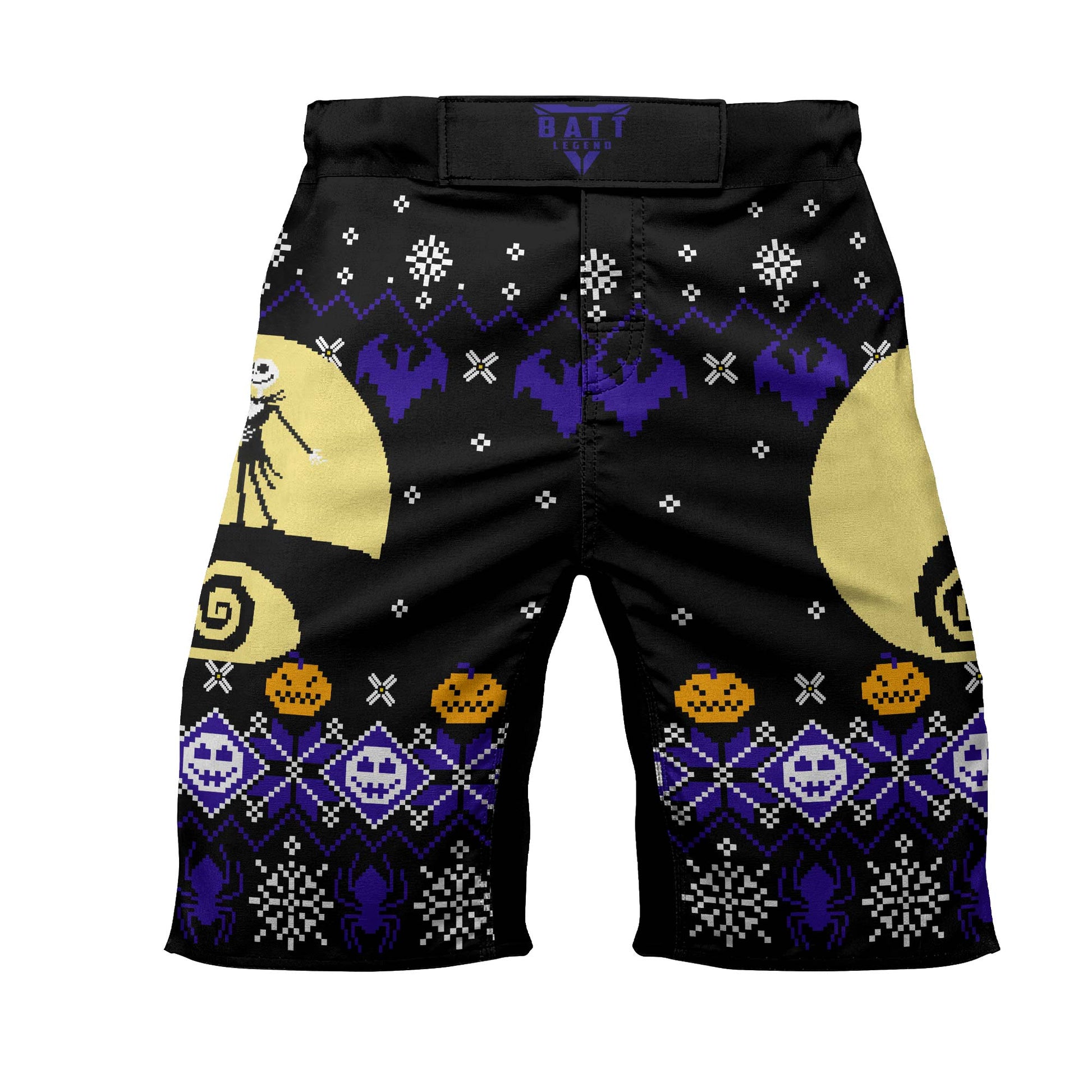 Christmas Jack Skellington Blue Fight Shorts