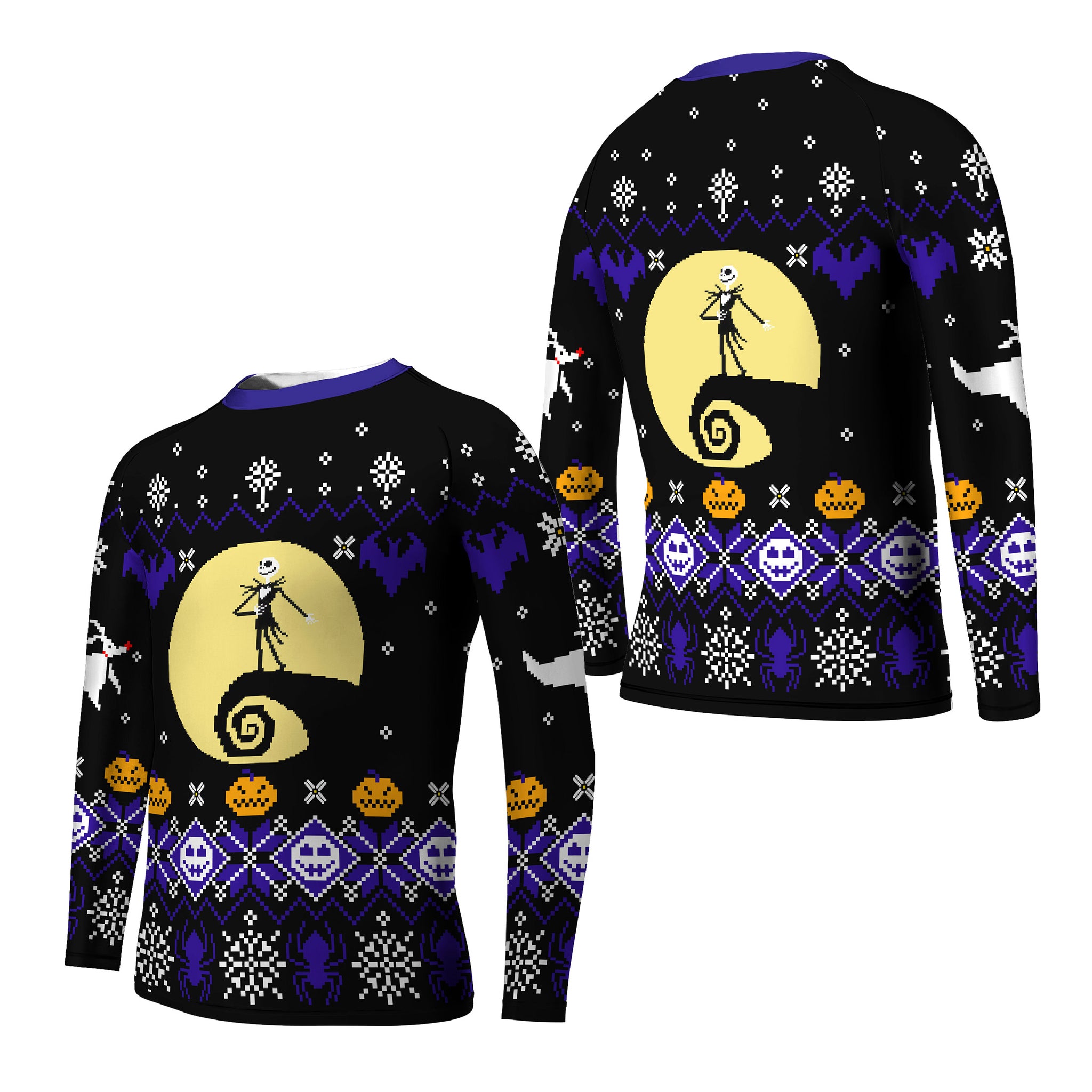 Christmas Jack Skellington Blue Kids Rash Guard