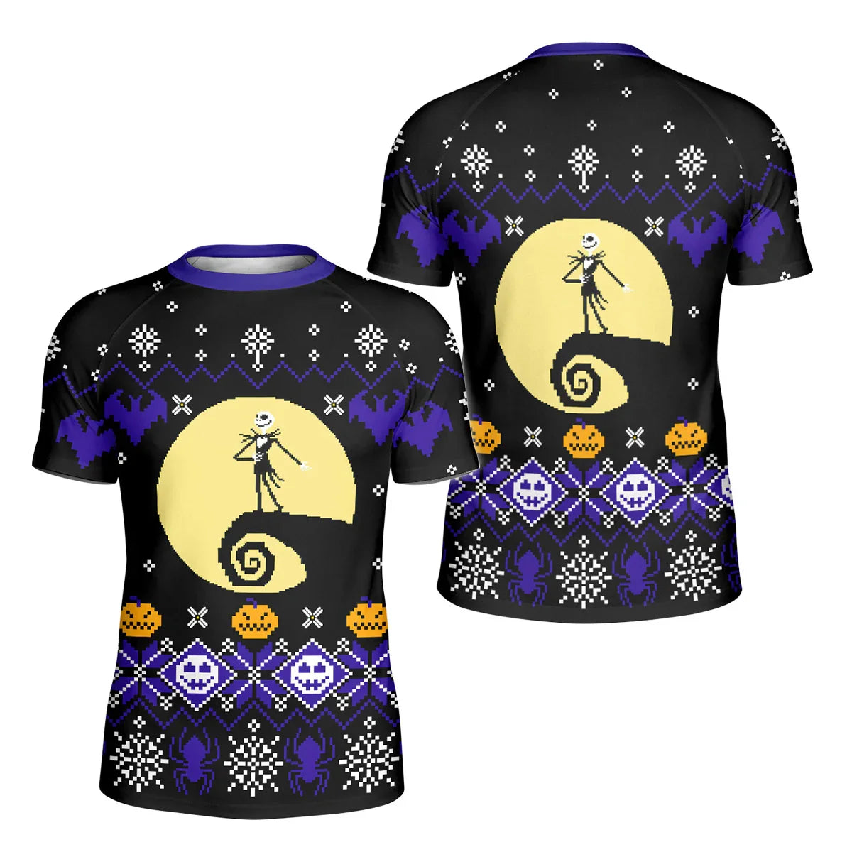 Christmas Jack Skellington Blue Kids Rash Guard
