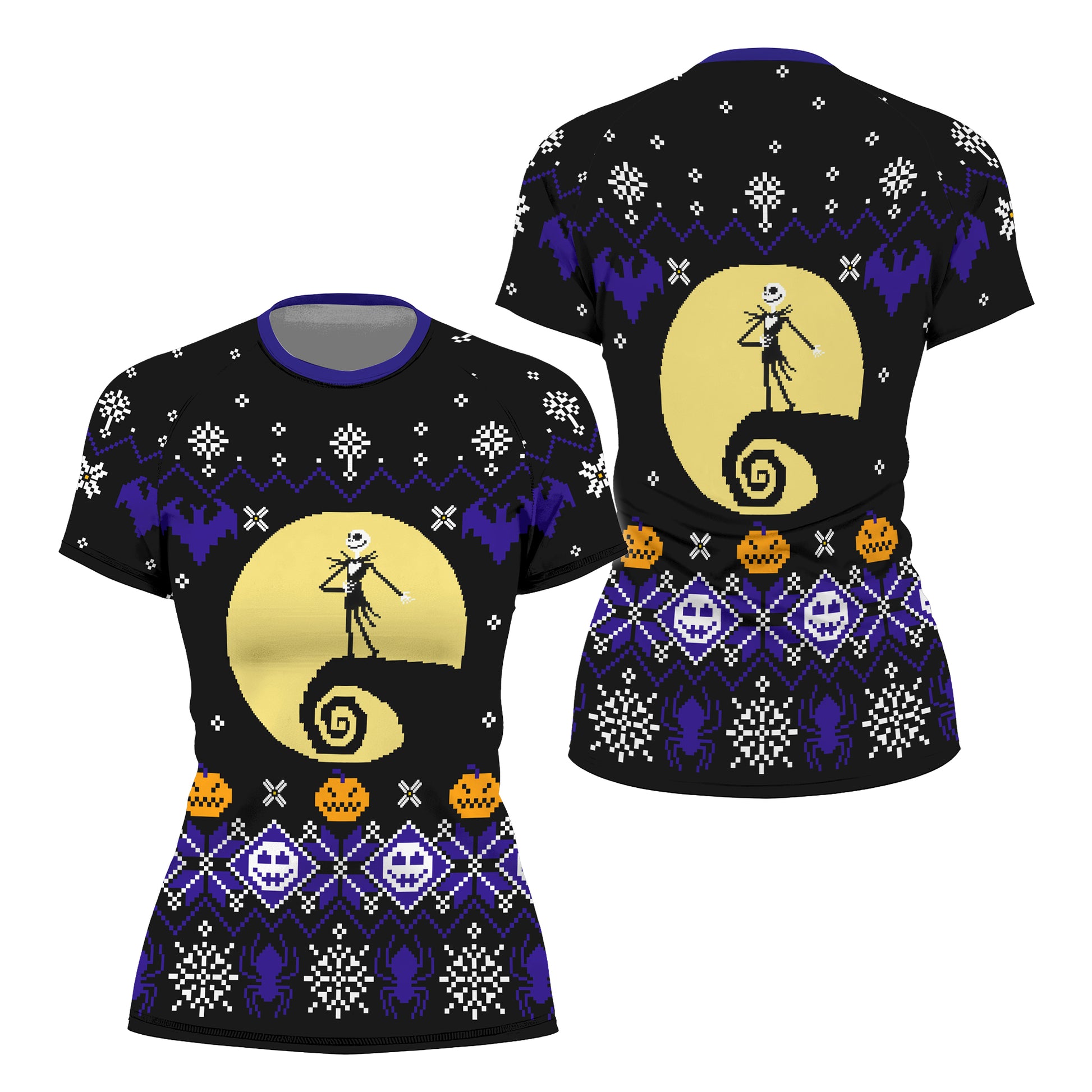 Christmas Jack Skellington Blue Rash Guard