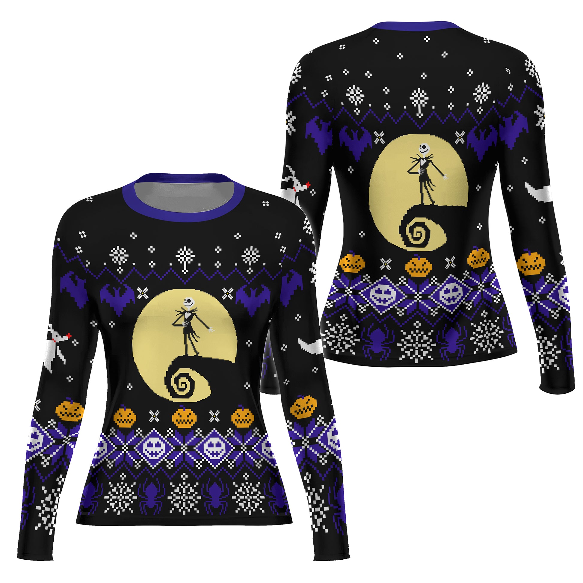 Christmas Jack Skellington Blue Rash Guard