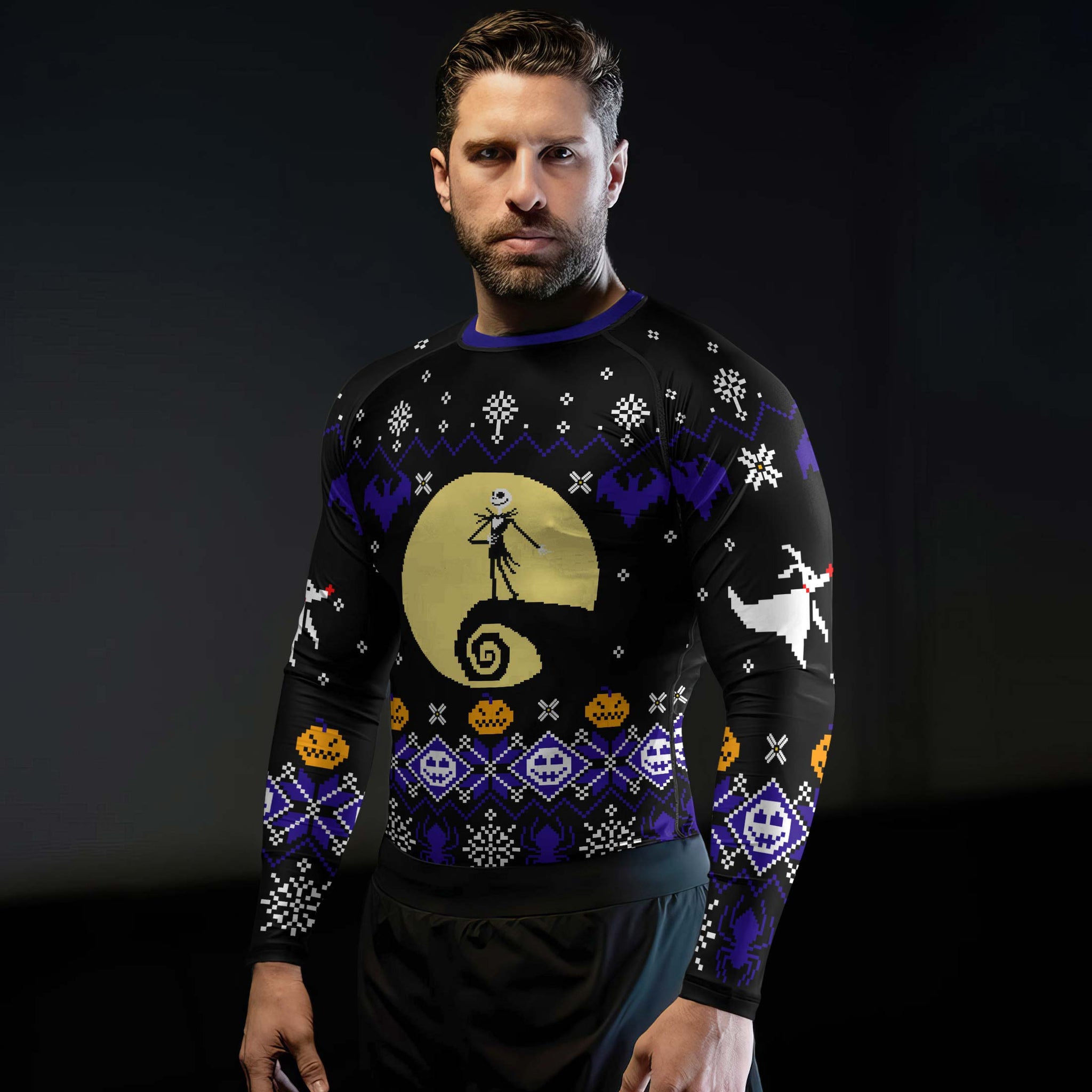 Christmas Jack Skellington Blue Rash Guard