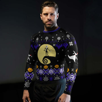 Christmas Jack Skellington Blue Rash Guard