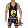 Christmas Jack Skellington Blue Wrestling Singlet