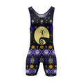 Christmas Jack Skellington Blue Wrestling Singlet