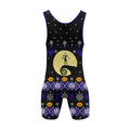 Christmas Jack Skellington Blue Wrestling Singlet