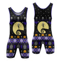 Christmas Jack Skellington Blue Wrestling Singlet