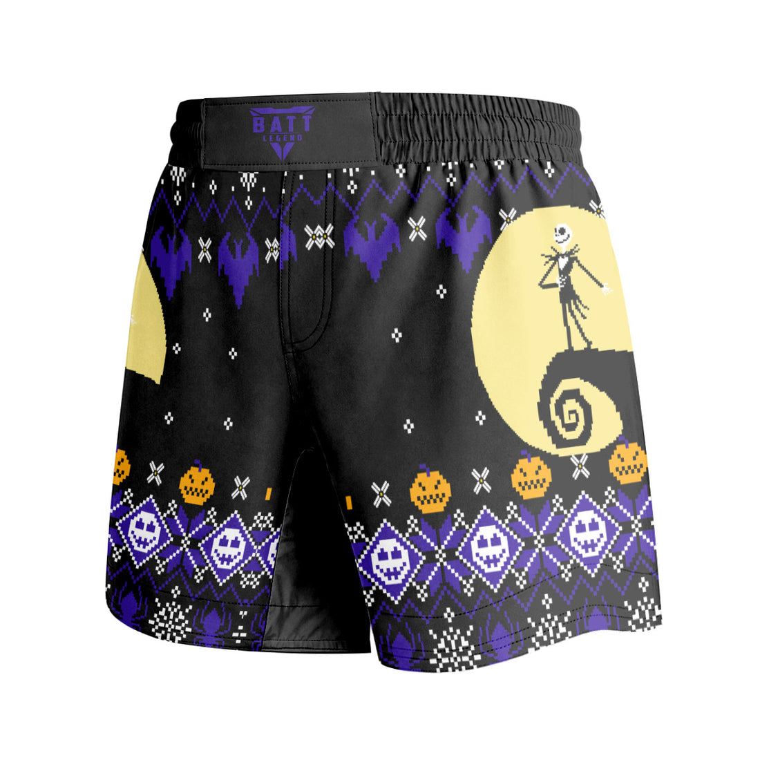 Christmas Jack Skellington Blue Grappling Shorts