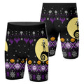 Christmas Jack Skellington Purple Compression Shorts