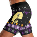 Christmas Jack Skellington Purple Compression Shorts