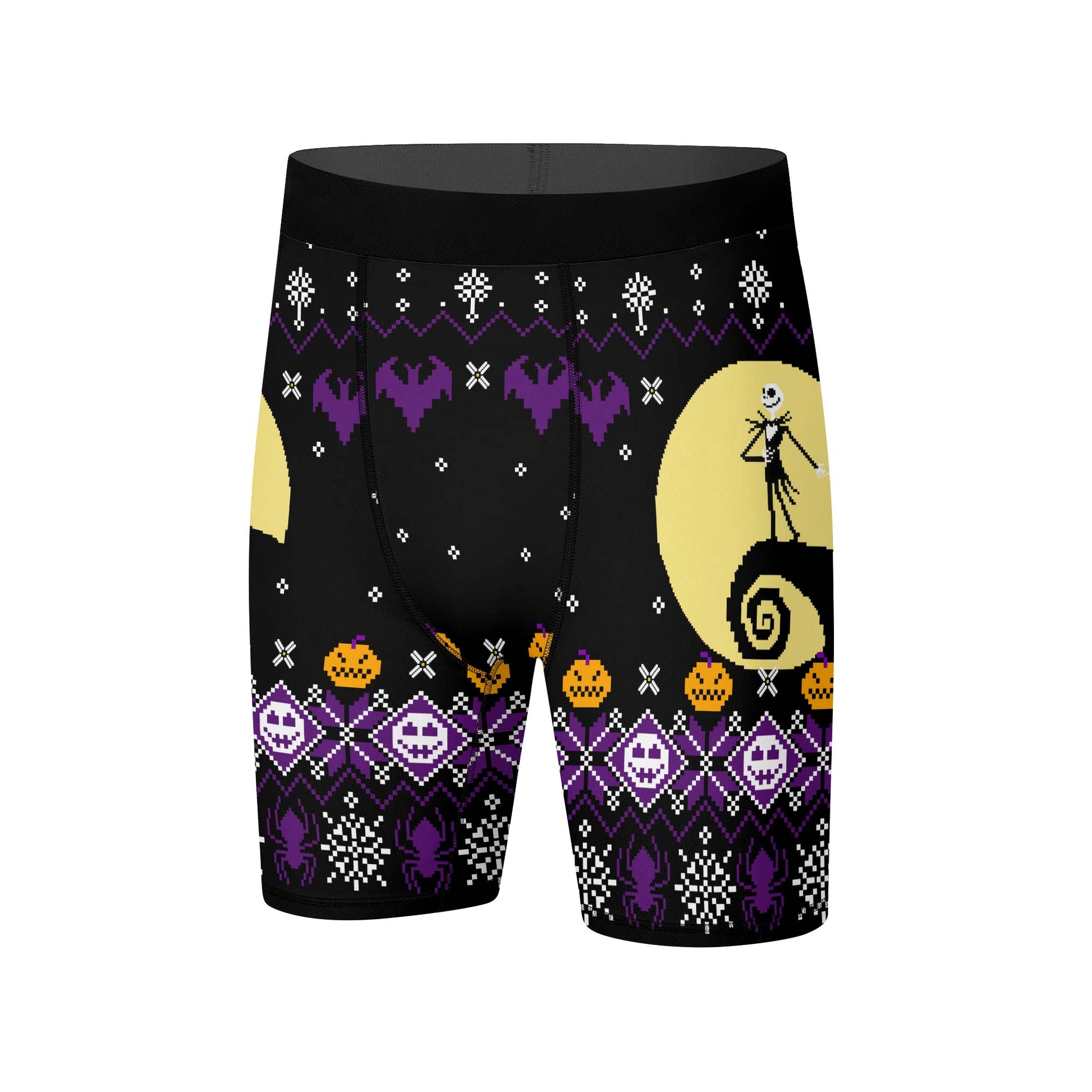 Christmas Jack Skellington Purple Compression Shorts