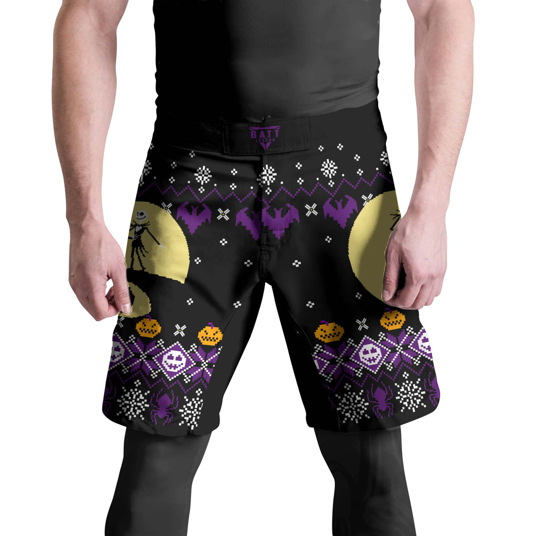 Christmas Jack Skellington Purple Fight Shorts