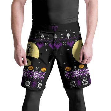 Christmas Jack Skellington Purple Fight Shorts