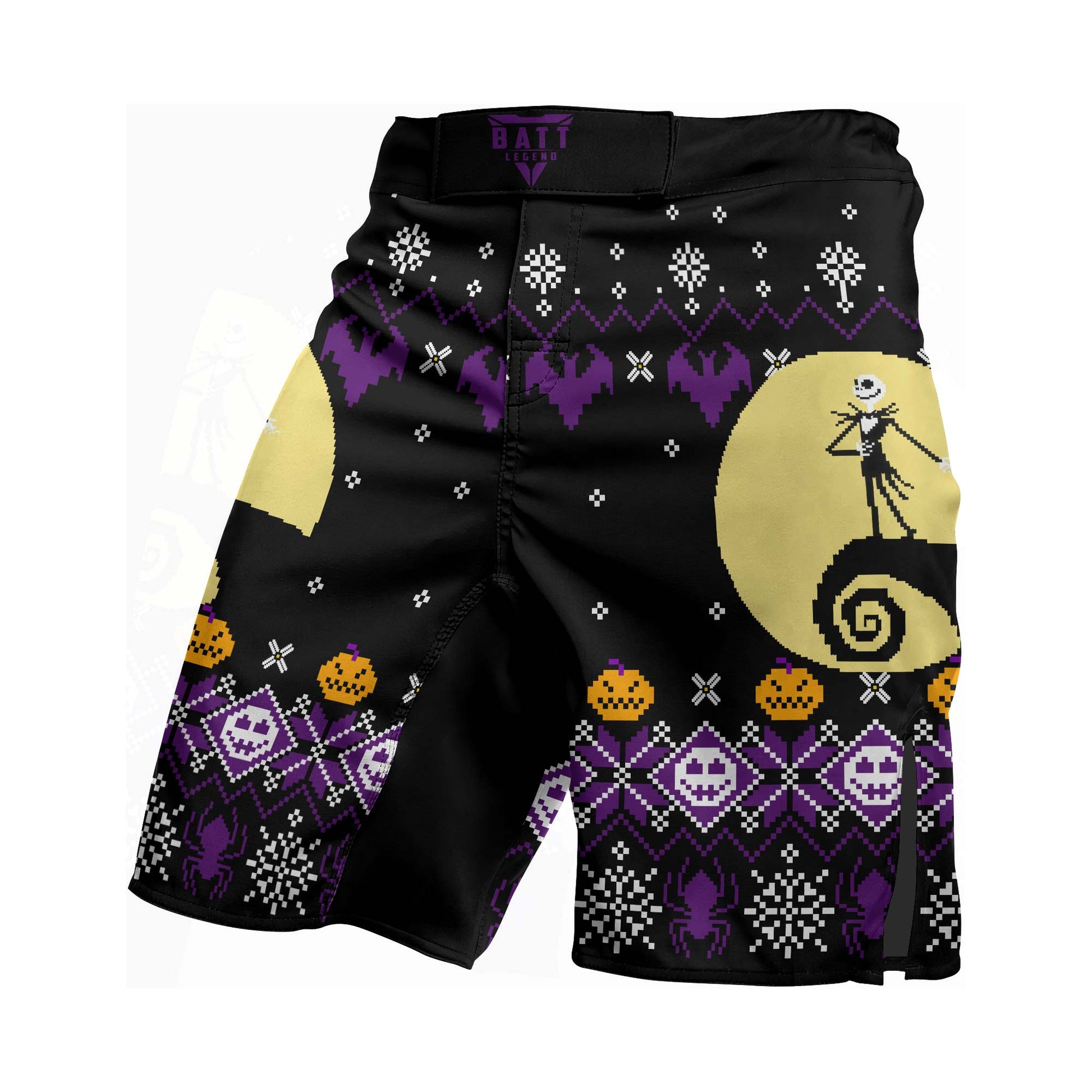 Christmas Jack Skellington Purple Fight Shorts