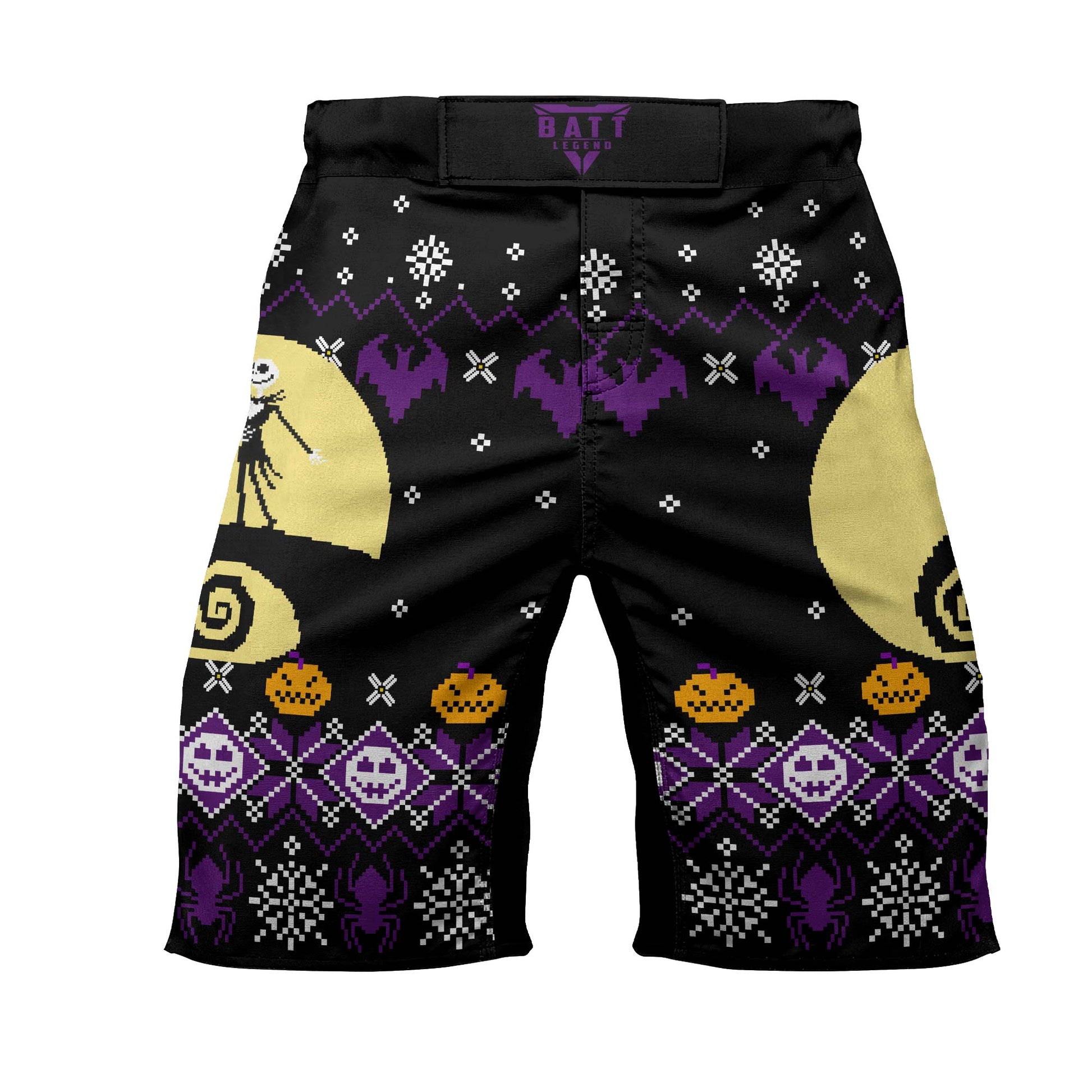 Christmas Jack Skellington Purple Fight Shorts