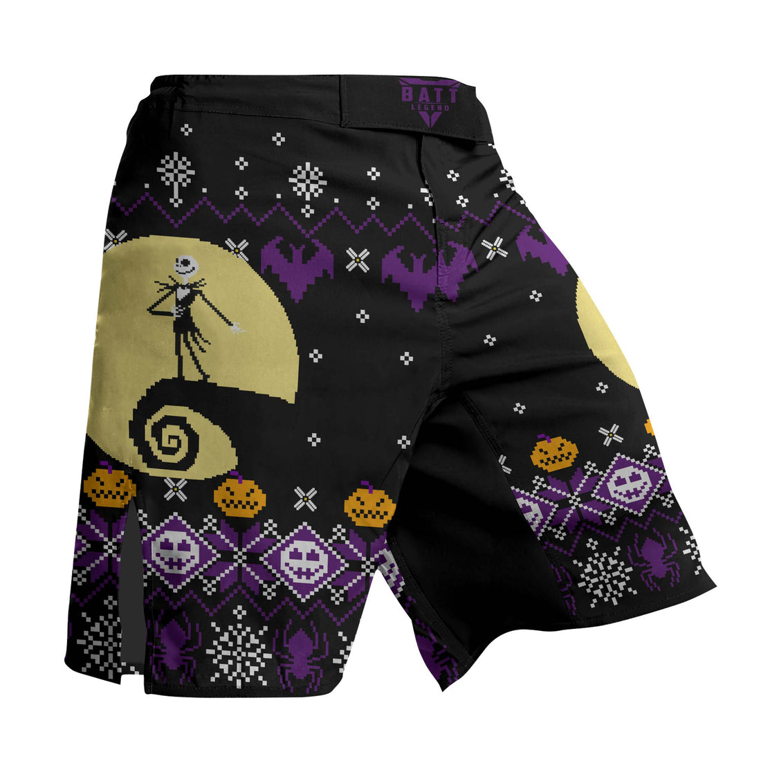 Christmas Jack Skellington Purple Fight Shorts