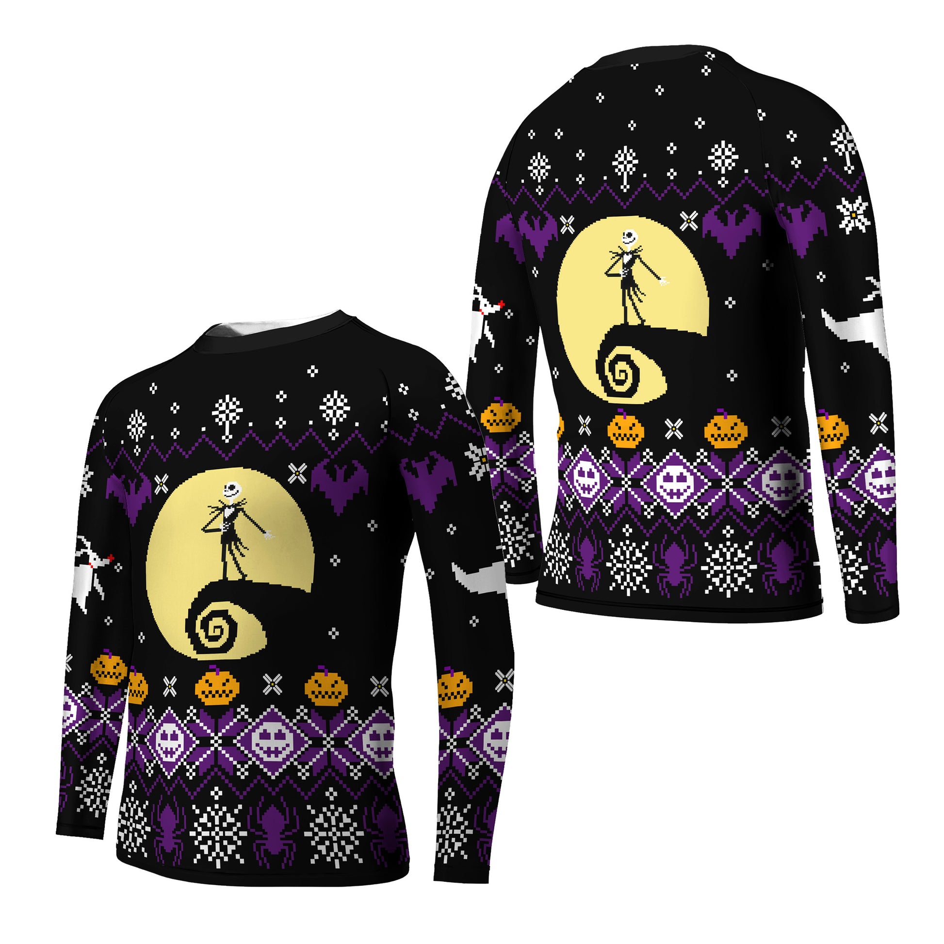 Christmas Jack Skellington Purple Kids Rash Guard