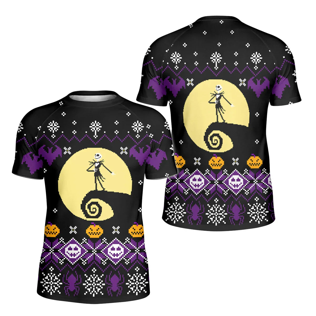 Christmas Jack Skellington Purple Kids Rash Guard