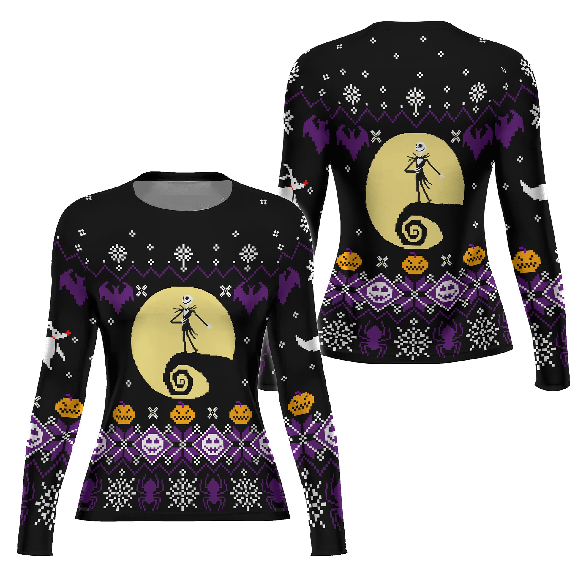 Christmas Jack Skellington Purple Rash Guard