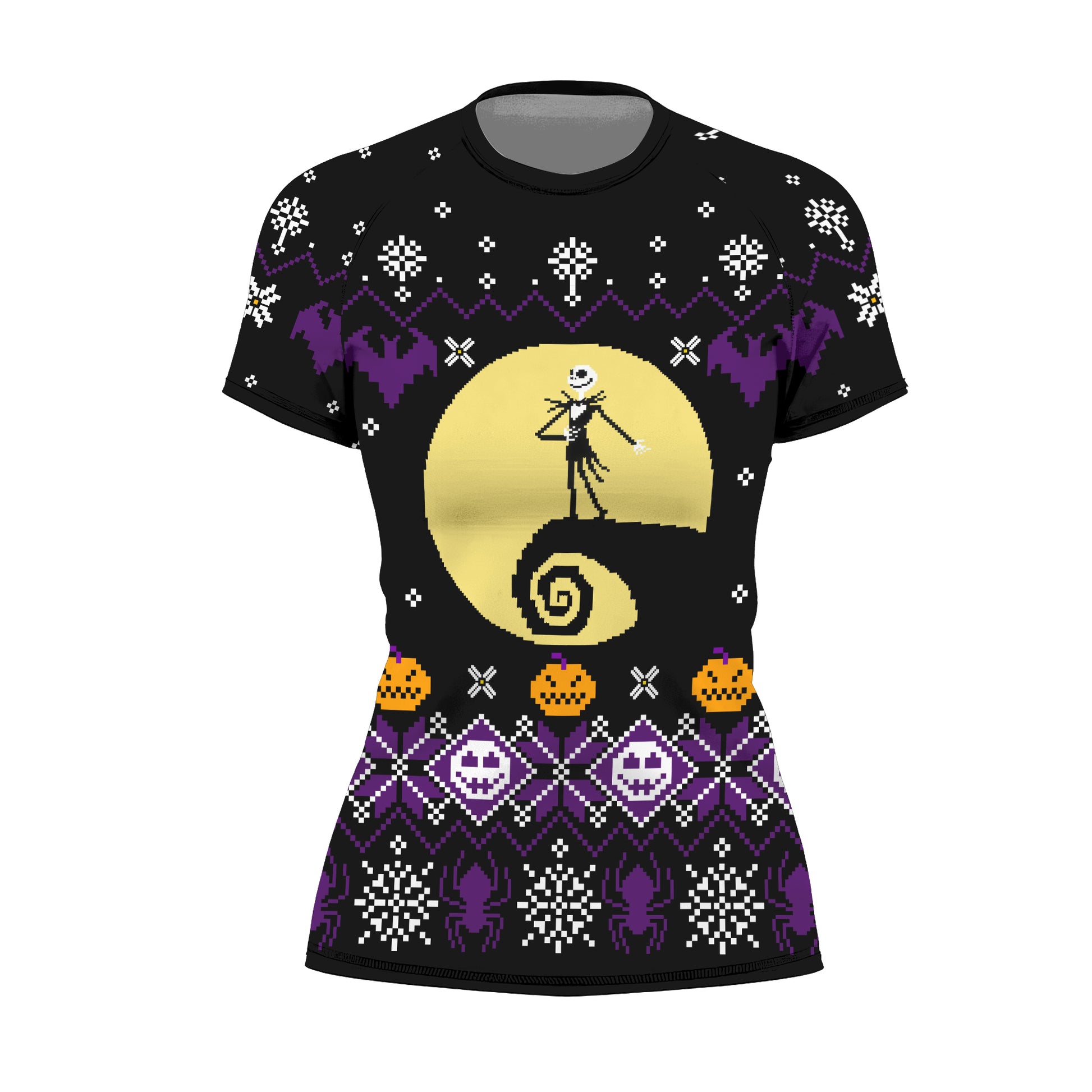 Christmas Jack Skellington Purple Rash Guard