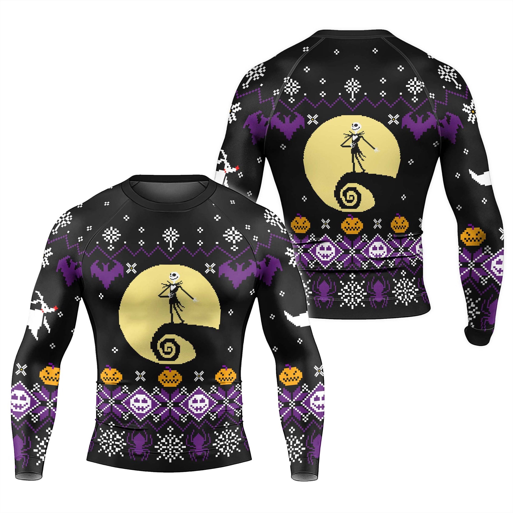 Christmas Jack Skellington Purple Rash Guard