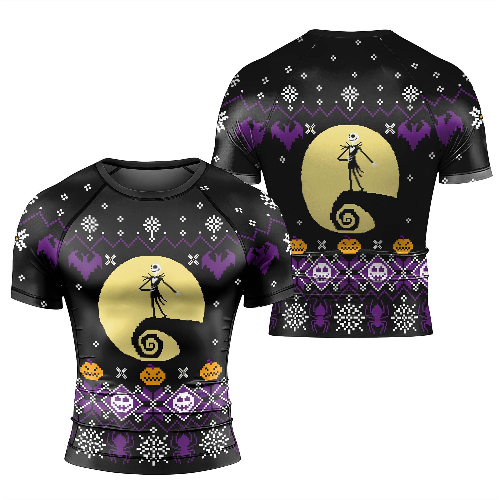Christmas Jack Skellington Purple Rash Guard